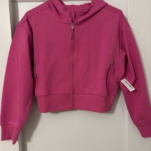 Old Navy Pink Girls Zip-Up Cropped Hoodie
